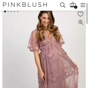 Pink blush maternity gown worn once